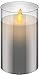 Produktbild Goobay LED Echtwachskerze im Glas / 12,5cm hoch / Flammenlose Kerzen mit beweglicher Flamme / Batteriebetriebene Kerzen / LED Tisch Deko / LED-Kerzen mit Timer