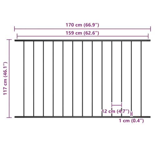 Cerca para delimitar terreno panel de valla con postes para seguridad de patios 3