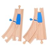 Possibilités de voies infinies : les accessoires de voies de train en bois offrent des possibilités infinies de configuration des voies, permettant aux enfants d'expérimenter différents modèles et de stimuler leur créativité, accessoires de voies en bois, voies de train en bois
