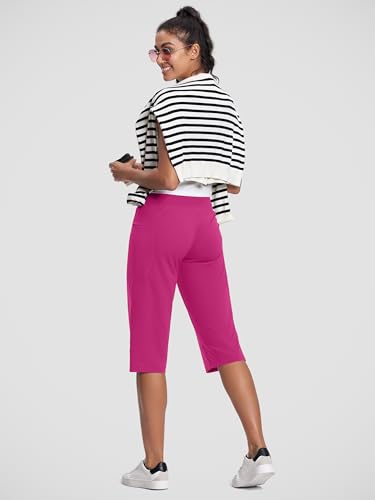 Image of ISEEGZ 15 inch / 18 inch / 21 inch / 25 inch Capri Pants for Women High Waist with Pockets Women's Capris Workout Yoga Pants Loose Straight Leg