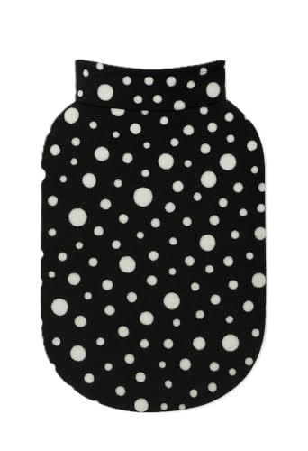 Image of The Pets Company Dog Winter Coat Jacket, Clothes, Windproof, Light Weight, Washable, Ultra Warm Thick Fleece Lined Dog Vest for Cold Weather Protection, (Polka Black Cherry, Medium - 18 Inch)