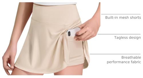 Image of FitsT4 Sports Girl's Golf Skirt Adjustable Waist Active Tennis Skort UPF50+