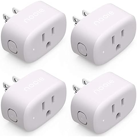 Smart Plug Nooie,WiFi Smart Plug That Work with Alexa,Smart Plug for Smart Home,WiFi Outlet for Google Home, Voice Control,Smart Outlet with Remote Control,Timer Function, ONLY 2.4G (4 Packs),10Amp Cover