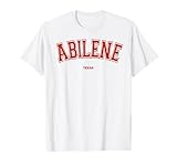 Abilene Texas TX Red Letter Graphic on Abilene T-Shirt