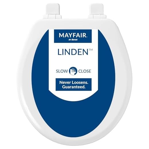 MAYFAIR 843SLOW 000 Toilet Seat will Slow Close and Never Loosen, ROUND, Durable Enameled Wood, White