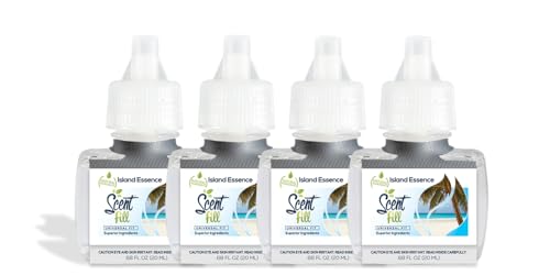 Scent Fill Island Essence Plug in Air Freshener, 4 Scented Oil Refills