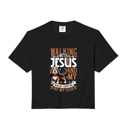 Jesus and Dog - Grand Basset Griffon Vendéen Comfort Colors Crop Top