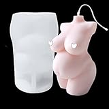 TOPYS Pregnant Female Body Silicone Resin Mold Candle Mold, Sexy Woman Body Candle Chocolate Mold, Female Body Curvy Figure 3D Mould, Naked Fat Females Clay Soap Mould for Resin Plaster