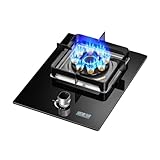 1-Flammen-Gasherd, 9,8 KW 9-Kammer-Hochtemperatur-Arbeitsplattenherd, Ausgestattet Mit Zwei Unabhängigen Timern Und Flammendurchschlagschutzvorrichtung(NG)