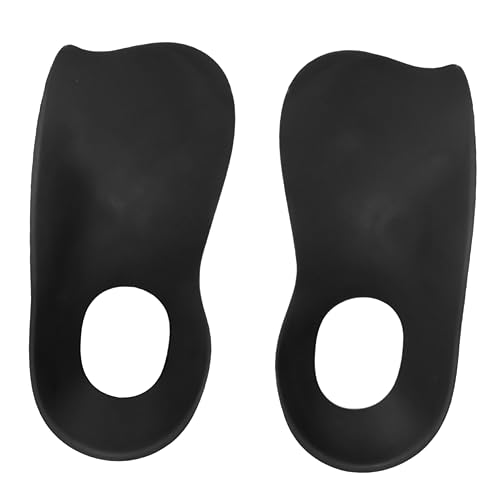 MOLUCKFU 1 Pair Insole Shoe Heel Spur Inserts Plantar Inserts Pad Corrective Orthotic Inserts Arch Support Spurs Leg Cushion for Heels Flatfoot Corrector Black
