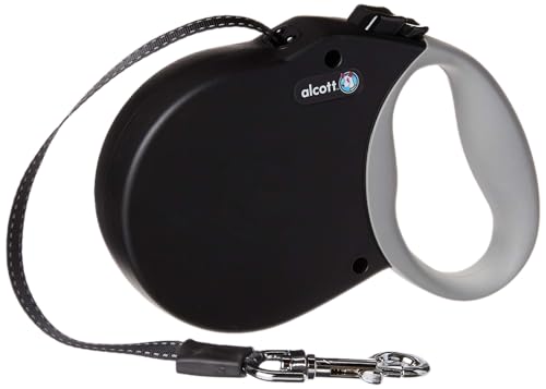 Alcott Adventure Retractable Reflective Belt Leash &ndash; 16 Feet &ndash; Small for Dogs up to 45 lbs...