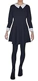 Inception Pro Infinite - Costume Mercoledì Addams donna - Addams Mercoledi - Vestito - Abito - Travestimento - gotico - ragazza - Carnevale - Halloween - nero - Modello 4 - Taglia S