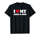Bel motivo a forma di cuore con la scritta I Love My Jack-A-Bee. Idea regalo per padroni orgogliosi, amanti, proprietari di cani, allevatori, per uomini, donne e bambini che amano i cani, il loro cane, razza mista, vogliono comprare un cucciolo.