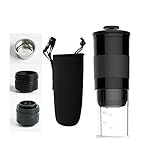 [Mano portable Máquina de café expresso] Este fabricante minipresso espresso es portátil y no ocupa mucho espacio. Cada máquina de café de accionamiento manual viene gratis con una bolsa de transporte para el amante del café.