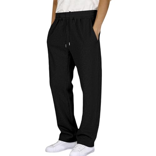 Pantalon large et fluide homme en lin coupe droite anti-chaleur