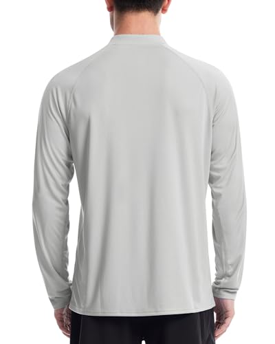 Roadbox Men's 1/4 Zip Pullover Long Sleeve, UPF 50+ UV Sun Protection Shirts, Swim Rash Guard Tops for Running Fishing2