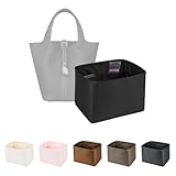 KINGS IN BAG バッグインバッグ 高級バッグインバッグ 軽量 保護 バッグ収納 サテンバッグインナー ピコタンpm/mmに合う （ブラック、ピコタンPM用）