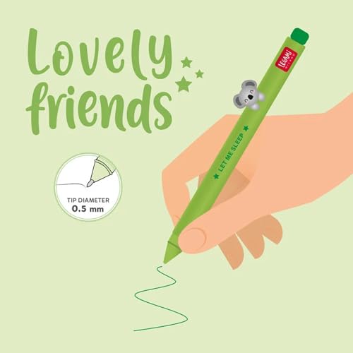 Set de 4 bolígrafos Legami Lovely Friends gel miniatura 7