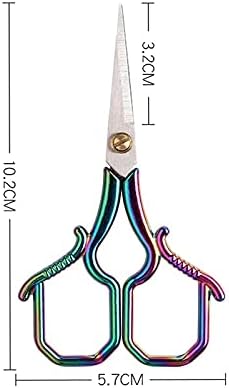 Craft Scissors Colorful Embroidery Scissors Stainless Steel Sharp Pointed Scissors for DIY Craft Thread Cutting, Needlework Yarn & Sewing Scissors