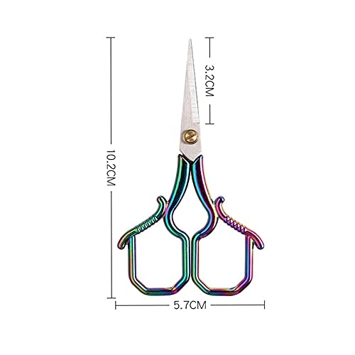 Gooffy Craft Scissors Colorful Embroidery Scissors Stainless Steel Sharp Pointed Scissors For Diy Craft Thread Cutting, Needlework Yarn & Sewing Scissors #TOP6