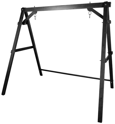 HiHUOS Heavy Duty 1000 LBS Wooden Porch Swing Frame, Swing