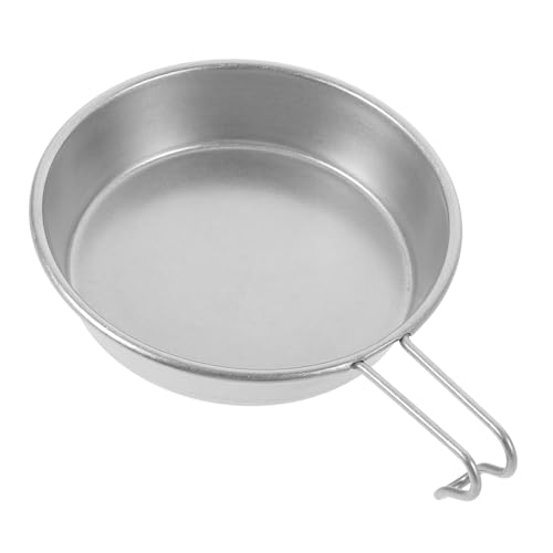 Unomor Lightweight Reusable Camping Bowl Stainless Steel Soup Bowl Handle for Hiking