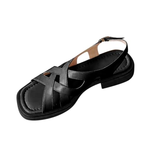 Sandales de plage plates femme nu-pieds d'été décontractés de couleur unie