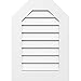 Ekena Millwork GVPOT18X1401SF Octagonal Top Surface Mount PVC Gable Vent, 18"W x 14"H, Factory Primed White