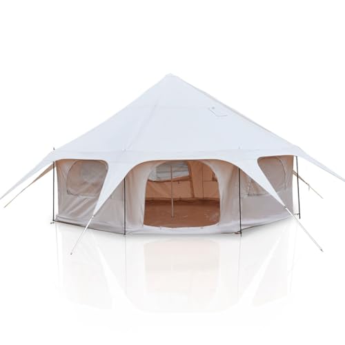 Carpa de lona 14.8ft x 9.2ft con chimenea, impermeable y transpirable miniatura 7
