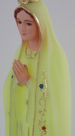 Estatuilla Religiosa de Nuestra Señora de Fátima Luminiscente, Virgen Maria Brilla en la Oscuridad, 45 cm