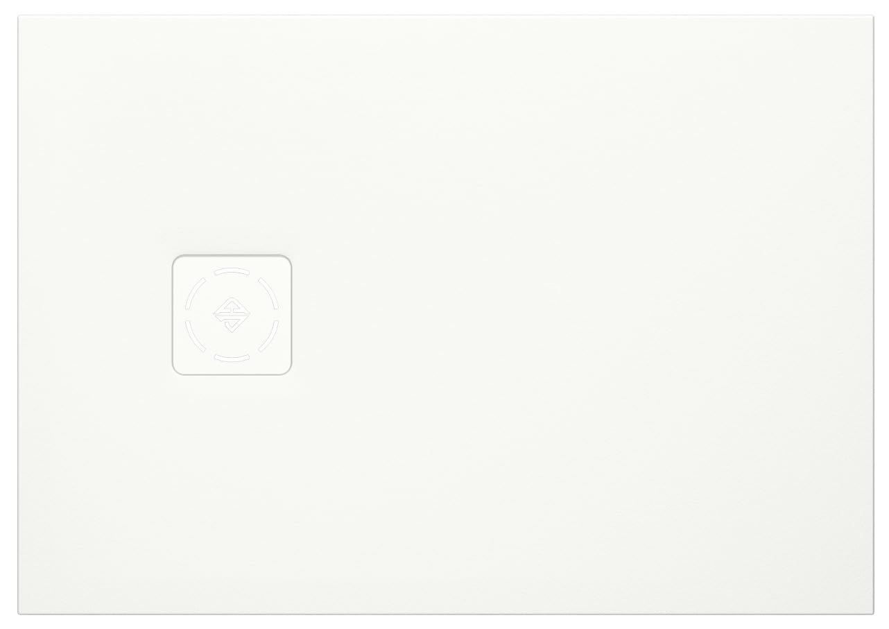 Jacob Delafon – Plato de ducha extrtraplat Struktura – 100 x 70 cm – Gel Coat Neoroc ultra resistente – Antideslizante PN24 – Superficie de piedra natural antibacteriana – Blanco Gypse – E62802-SS2