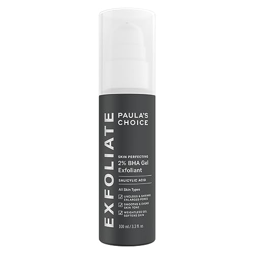 Paula’s Choice SKIN PERFECTING 2% BHA Gel Peeling - Leave-on Gesicht Exfoliator mit Salicylsäure - Reduziert die Mitesser, Bekämpft Unreine Haut, Pickel & Fältchen - Mischhaut - 100 ml