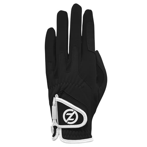Zero Friction Damen Cabretta Elite Linke Hand Regulär Golfhandschuh, Einheitsgröße, Schwarz