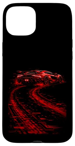 Red Drift Car Street Racing Turbo Fast Design �����Y �L�b�Y �{�[�C�Y �X�}�z�P�[�X iPhone 15 Plus �p