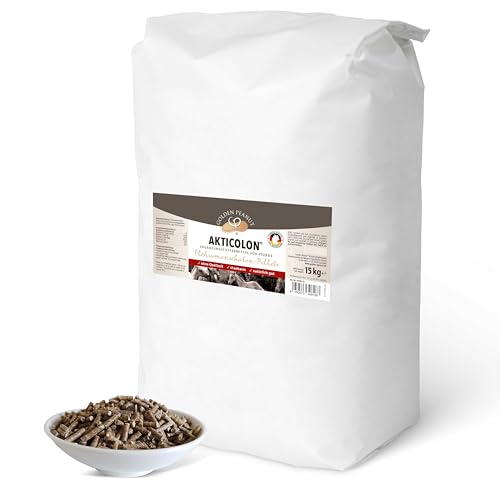 GOLDEN PEANUT Akticolon Flohsamen Pellets 15 kg, Flohsamenschalen pelletiert, Ergänzungsfutter für Pferde & Ponys - Das Original