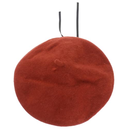 1Pc Adorable Lamb Wool Beret for Stylish Hat Lightweight Durable for Spring Autumn and Fashion Comfortable Fit for Boys Orange