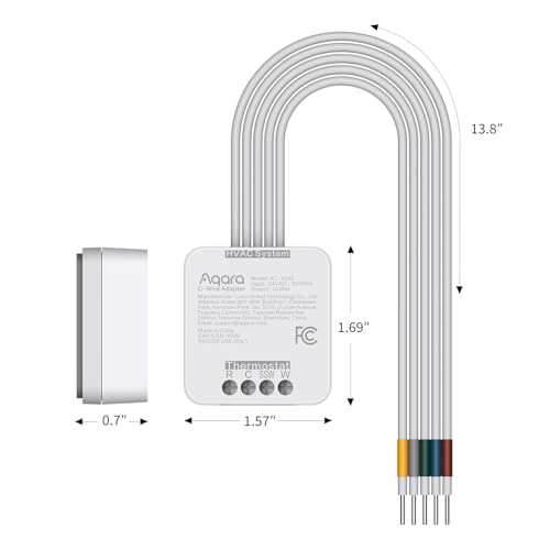 Image of Aqara C-Wire Adapter for W200 Smart Thermostat, Add a Common Wire for Thermostat Installation, Stable Power Supply, Easy Setup