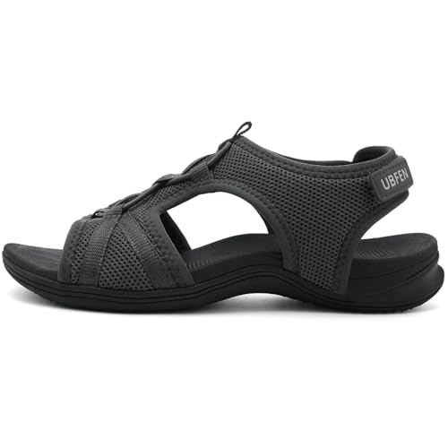 Image of UBFEN Womens Hiking Sandals Comfortable Walking Sandals Summer Sport Breathable Arch Support