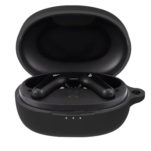 FINON for Anker Soundcore Life p2 mini �p �P�[�X �C���z���P�[�X �J���r�i �X�g���b�v ������� �V���v�� (�u���b�N)