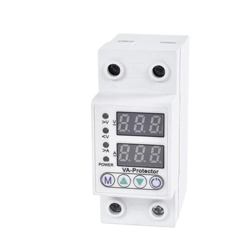 VAP-40/63/100 Digital Voltage Protector 110V 220V 1P+N 63A 3P+N 100A 2Pole Din Rail Adjustable Overvoltage and Undervoltage Current Protection Display(100A,3P N Only 230V)