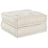 Avec ses dimensions de 70 x 70 x 36 cm, le pouf offre suffisamment d'espace pour deux personnes et son design carré s'intègre facilement dans différents styles de décoration.