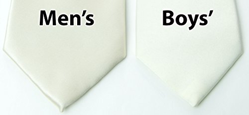 Spring Notion Boys' Satin Zipper Necktie Ivory Small4