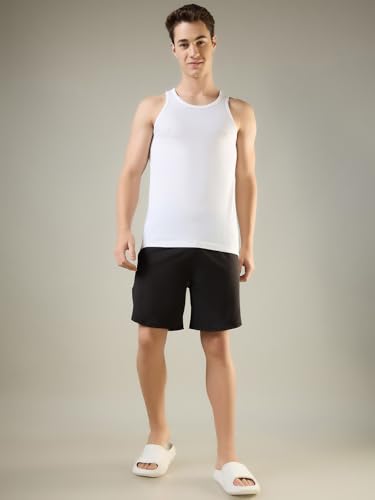 Image of Park Avenue Men Body fit Solid Pattern Pure Cotton Vest