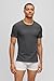BOSS Mens 3-Pack Crew Neck Cotton Jersey T-Shirts T Shirt, Blue Navy, Dark Grey, Soil Black, Medium US
