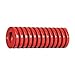 Die Spring, Heavy Duty, Closed & Ground Ends, Red, 16mm Hole Diameter, 8.5mm Rod Diameter, 305mm Free Length, 6.2 newtons Spring Rate (Pack of 10)