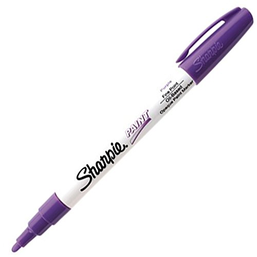 Sharpie Oil-Based Paint Marker, Fine Point, Pack of 3 (Purple)