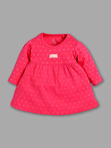 Image of BABY GO Full Sleeve Regular Round Neck A Line Frocks for Baby Girls (Pack of 2)