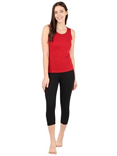 Image of Jockey A113 Women's Super Combed Cotton Rib Fabric Slim Fit Solid Tank Top