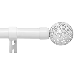 White Curtain Rods for Windows 28 to 48 Inch, 1