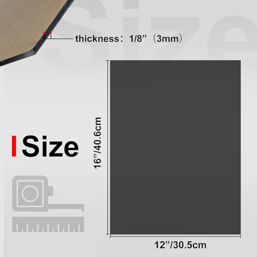 Image of KINLINK 12x16 Plexiglass Sheets 1 /8 inch Thick - 3mm Black Transparent Cast Acrylic Sheet, Plastic Sheet Polycarbonate Sheet for DIY Project, Craft, Acrylic Sign Wedding Invitation 4 Pack